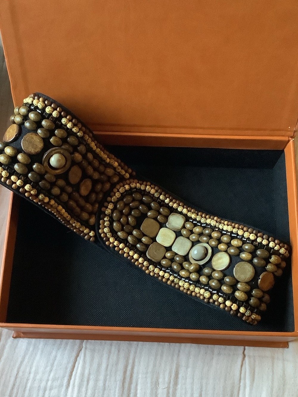 Rare Runway 2005 YSL Wooden Beaded Belt